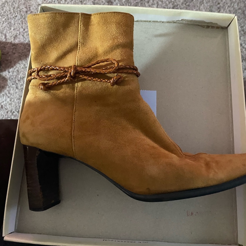 Etienne Aigner Yellow Heeled Boots